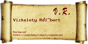 Vizkelety Róbert névjegykártya