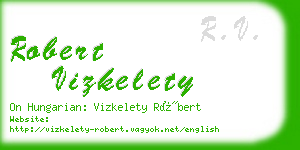 robert vizkelety business card